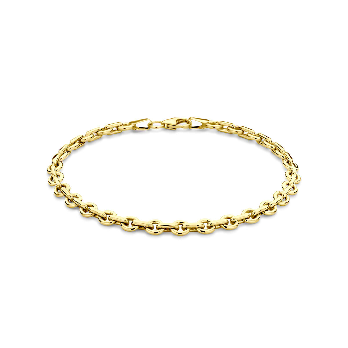 14k geelgouden dames armband met zilveren kern – verfijnde luxe in Silgold