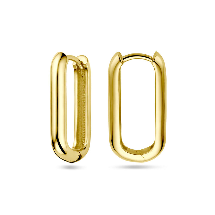 drop earrings paper clip 14K yellow gold