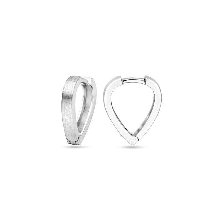 klapoorringen mat 15 mm zilver gerhodineerd