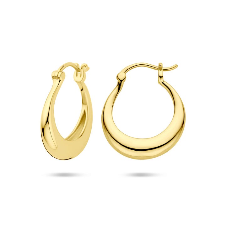 oorringen ronde buis 21,5 mm 1 micron zilver verguld (geel)