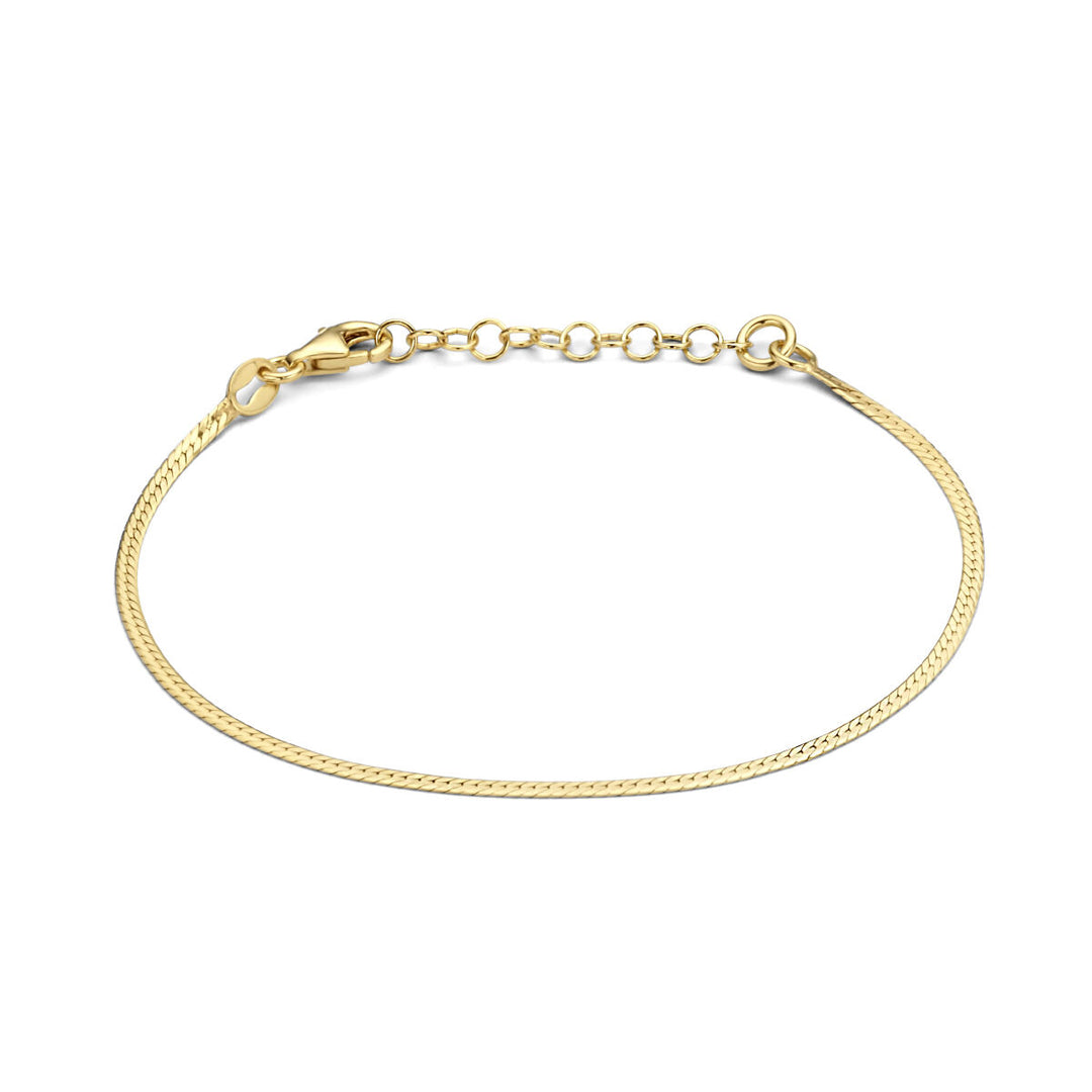 Verguld Zilveren Armband met Gourmette Schakel