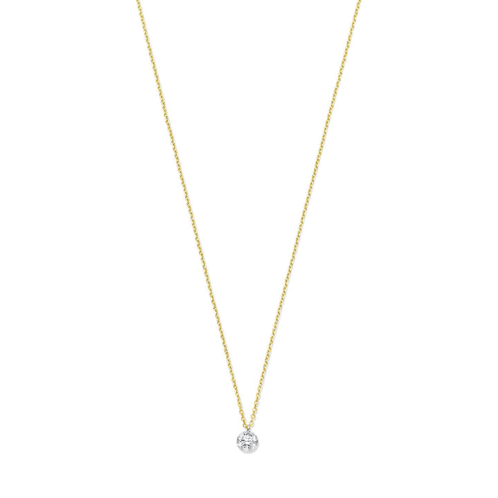 necklace diamond 40 – 42 – 44 cm 0.20ct g si 18K yellow gold