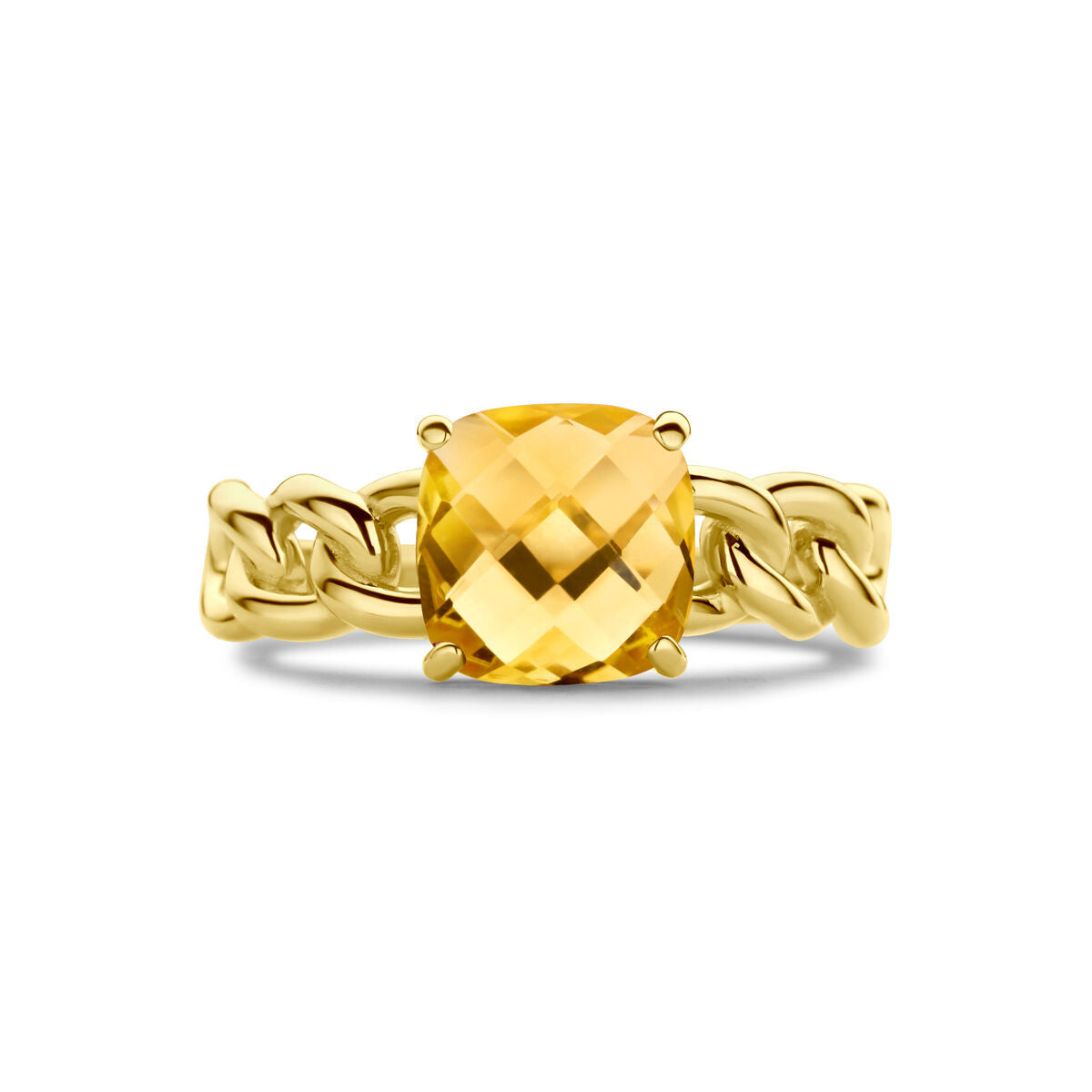ring citrine 14K geelgoud