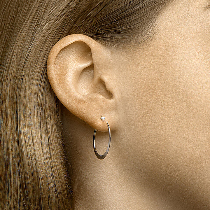 earrings hinge silver rhodium plated