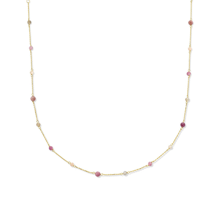 necklace tourmaline 40 - 42 - 44 cm 14K yellow gold