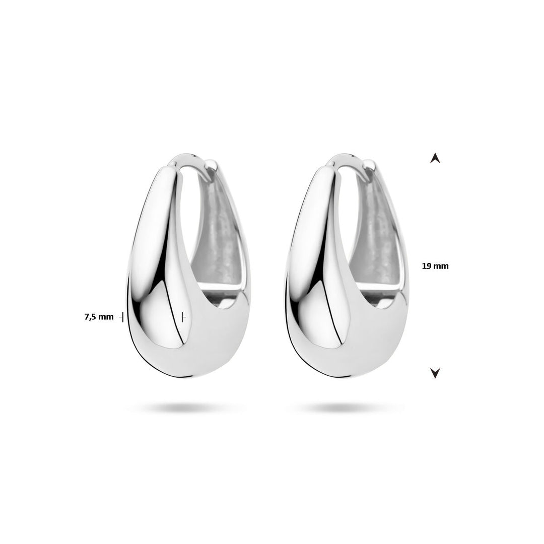 klapoorringen 19 mm zilver gerhodineerd