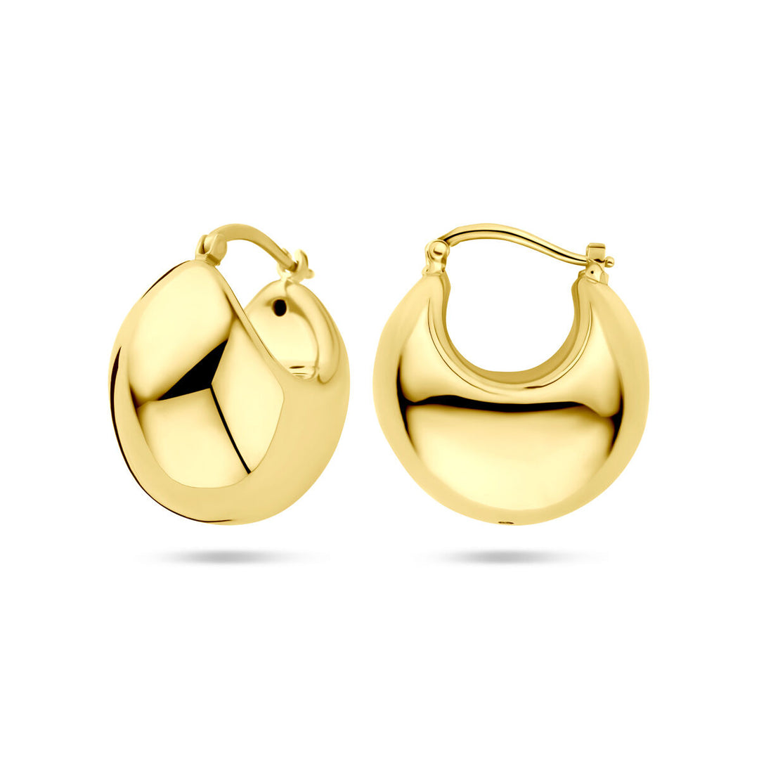 oorringen 24 mm 1 micron zilver verguld (geel)