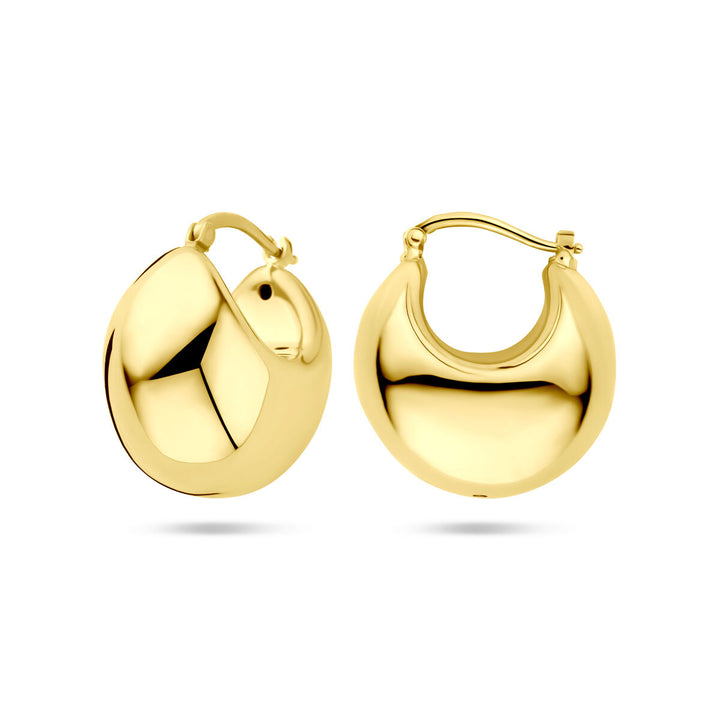 oorringen 24 mm 1 micron zilver verguld (geel)