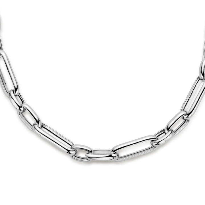 necklace 9.2 mm 46 cm silver rhodium plated
