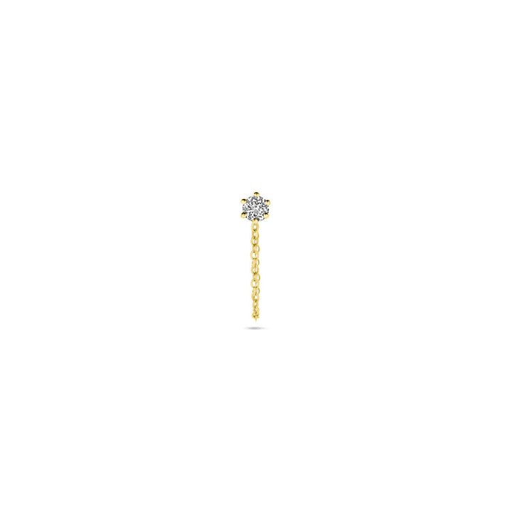 ear stud diamond 0.05ct h si per piece 14K yellow gold