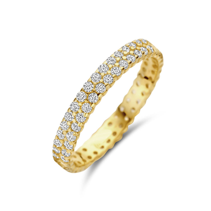 ring zirkonia 3 mm 14K geelgoud