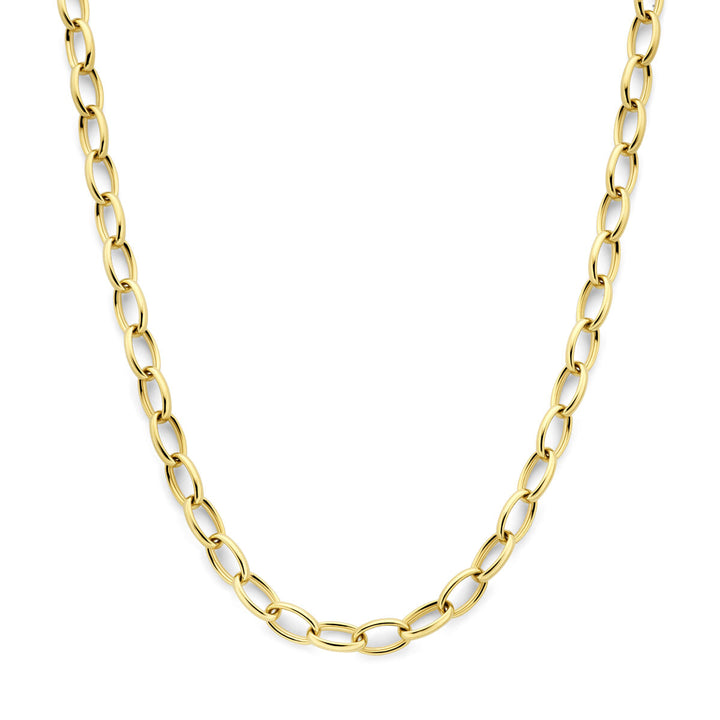 Gouden dames ketting – 14k anker schakel 8 mm