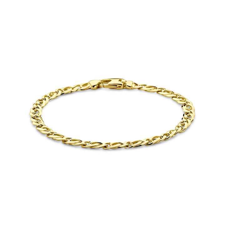 armband gourmette 5,2 mm 14K geelgoud