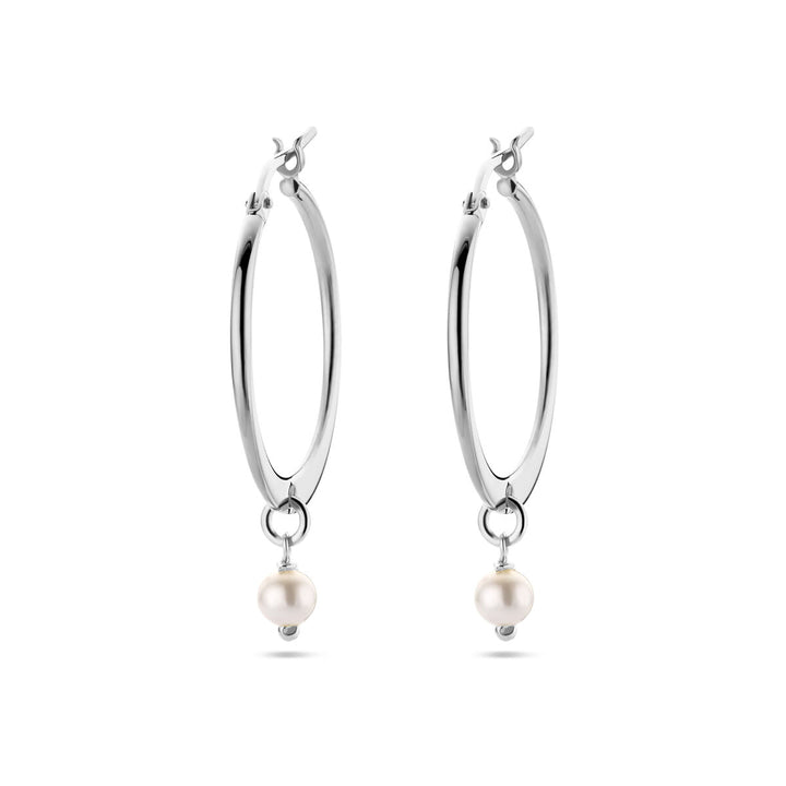 oorhangers synth. parel zilver gerhodineerd
