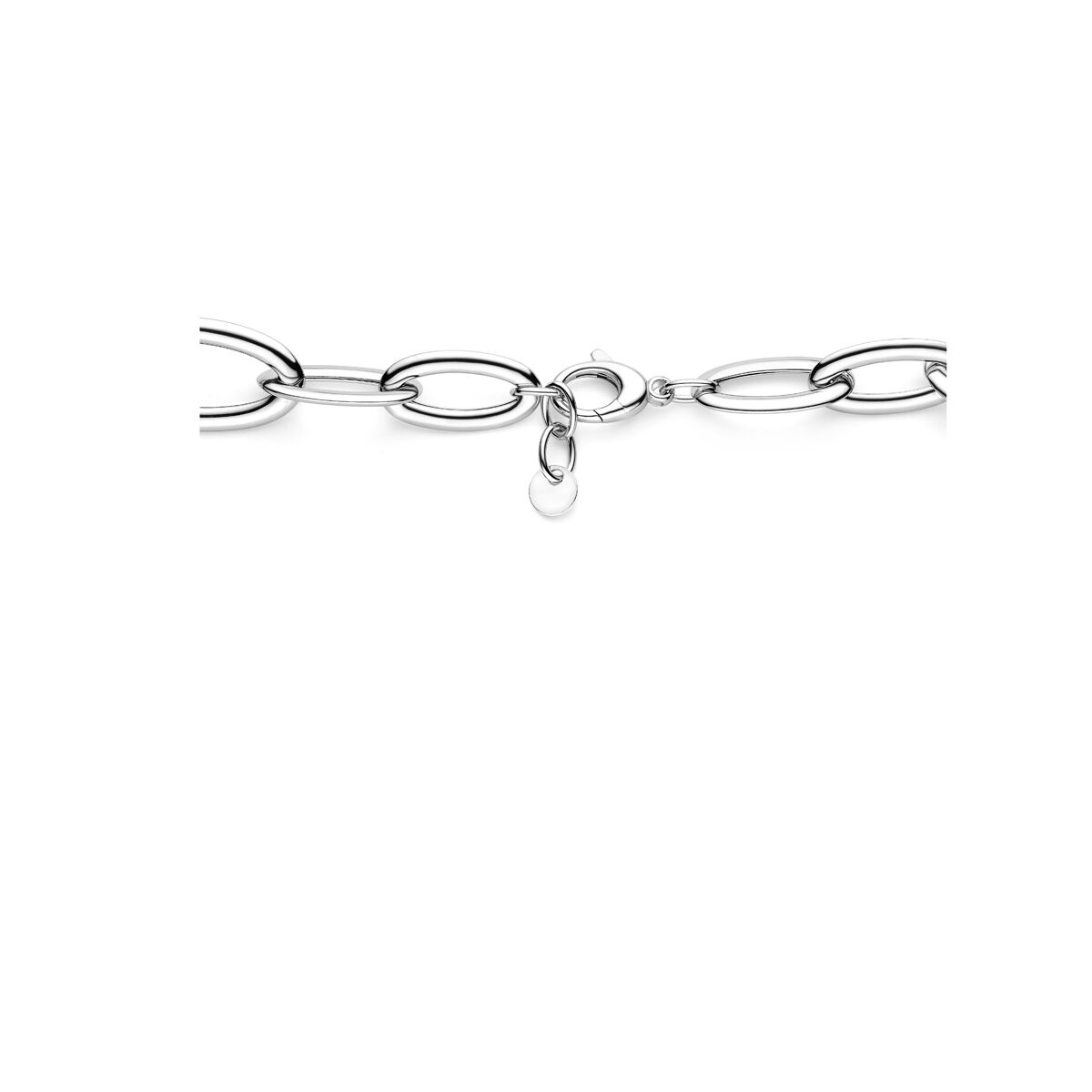 Zilveren dames collier – gerhodineerd 925 zilver, 19 mm breed