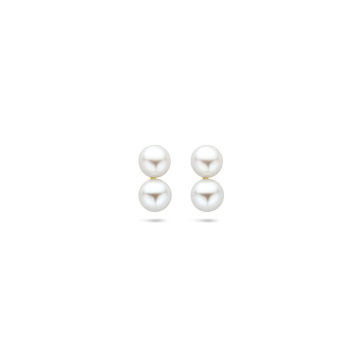 oorknoppen parel 7 mm 14K geelgoud