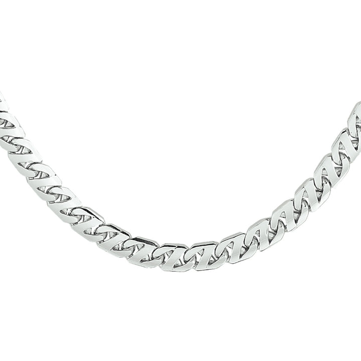 Silver chain men - gourmette necklace 6.6 mm