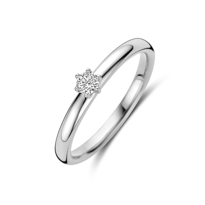 aanzoeksring diamant 0.10ct h si 14K witgoud