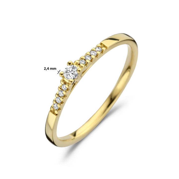 Ring Diamant 0,07 ct h SI 14K Gelbgold