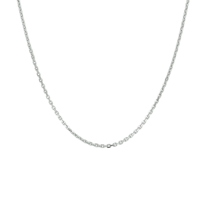 Halskette Anker diamantiert 1,3 mm Silber rhodiniert