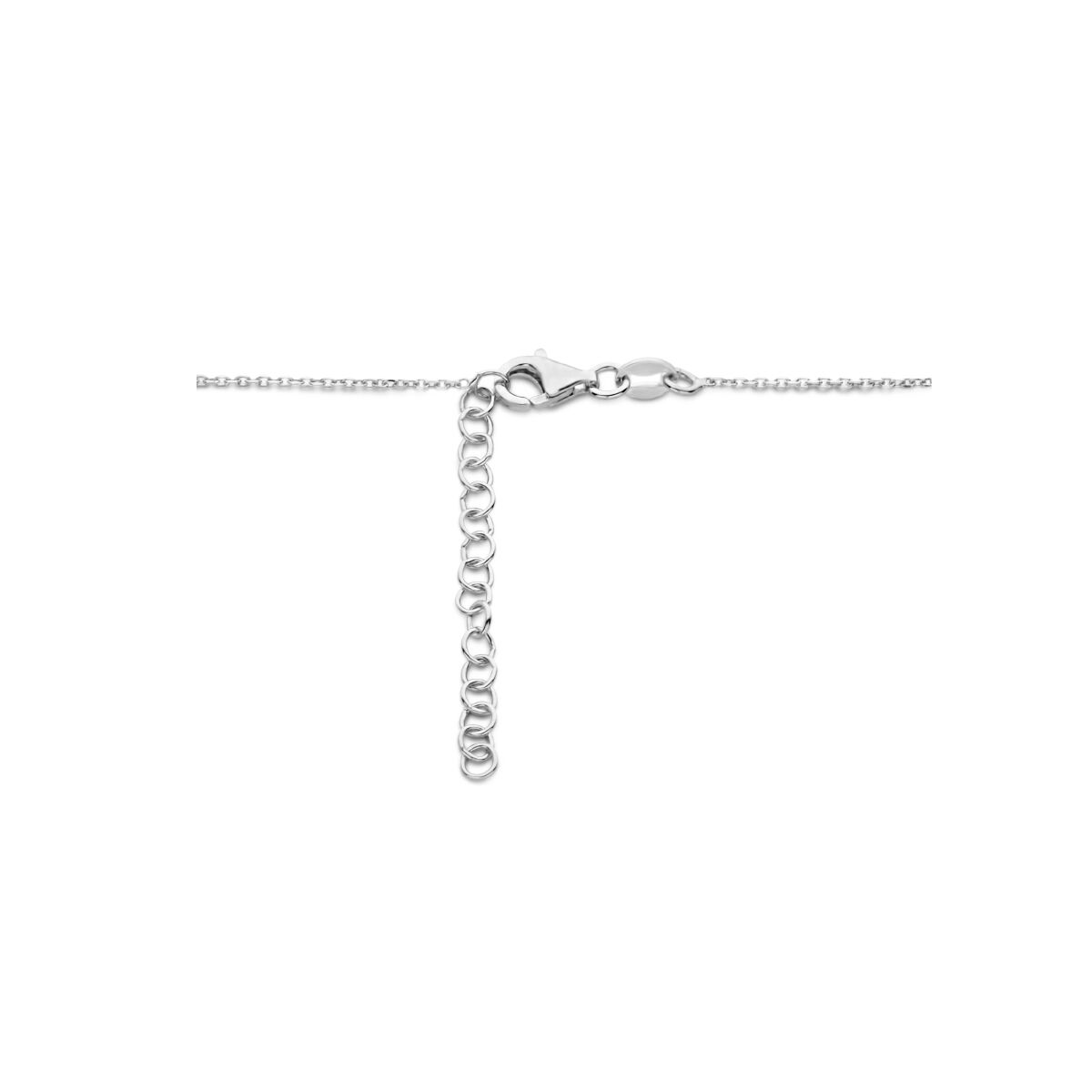 necklace hand of Fatima 40 + 4 cm silver rhodium plated