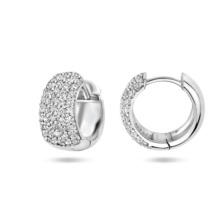 klapoorringen zirkonia zilver gerhodineerd