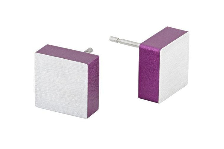 Ear Stud Square Purple O15P