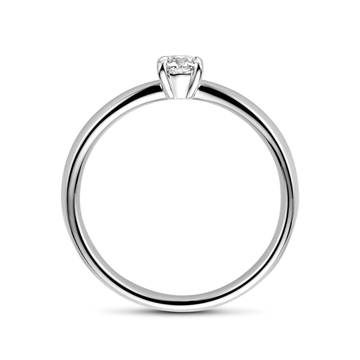 aanzoeksring diamant 0.25ct h si 14K witgoud