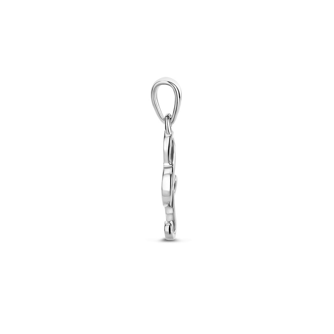 hanger muzieknoot 22 mm zilver gerhodineerd