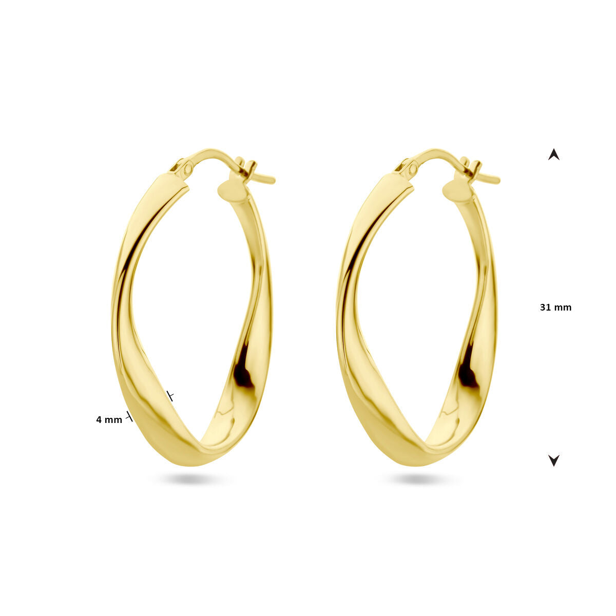 earrings 1 micron silver gold plated (yellow)