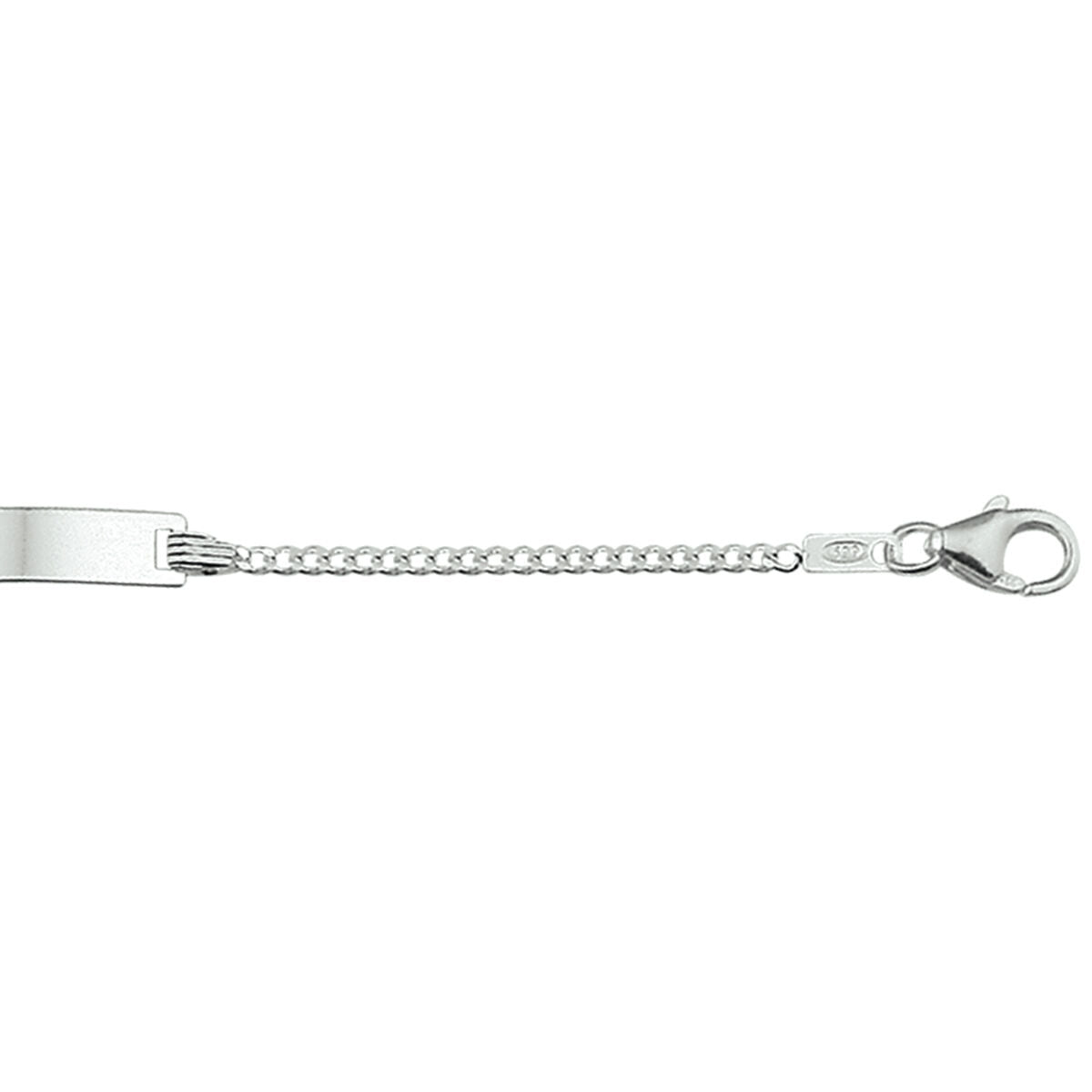 graveerarmband gourmette 4-zijdes geslepen plaat 4,2 mm