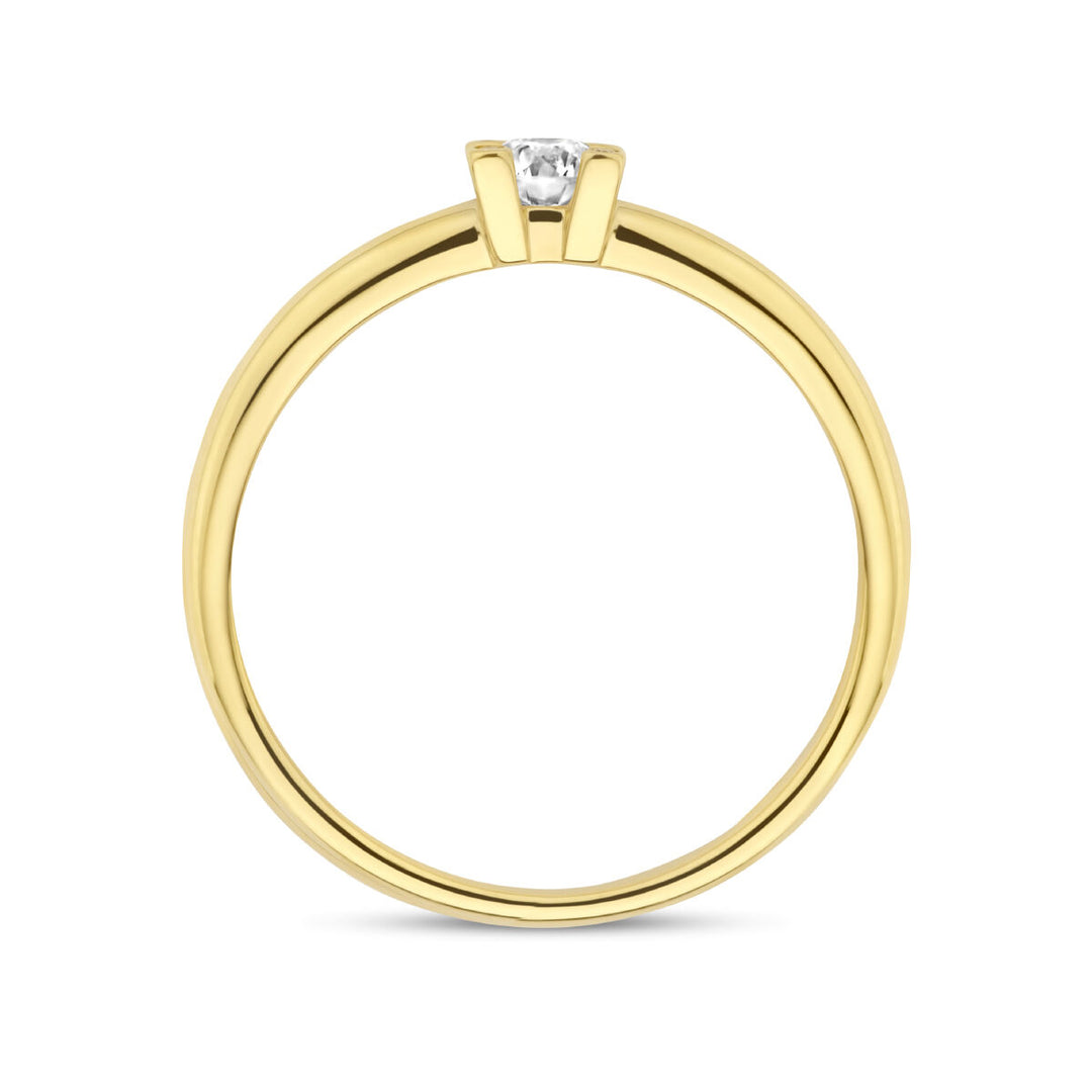 ring diamond 0.11ct h si 14K yellow gold