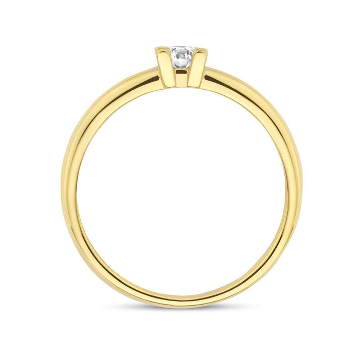 Ring Diamant 0,11 ct h SI 14K Gelbgold