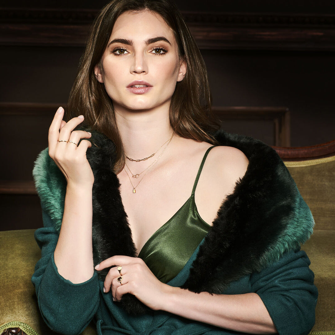 collier rondjes 40 - 42 - 44 cm 14K geelgoud