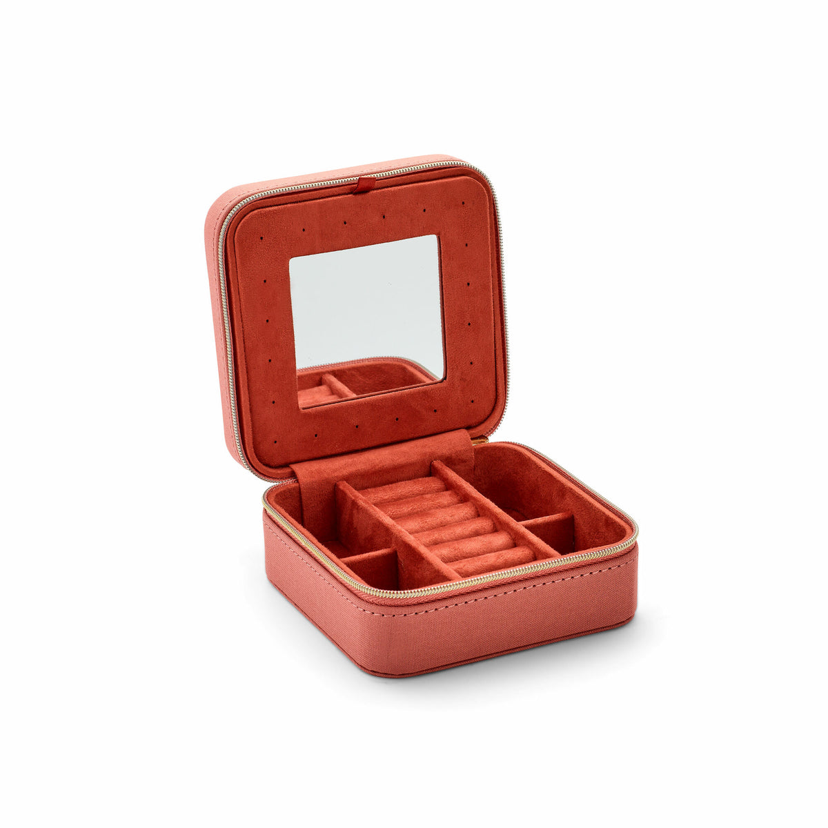 Luxe sieraden doos soft peach velvet