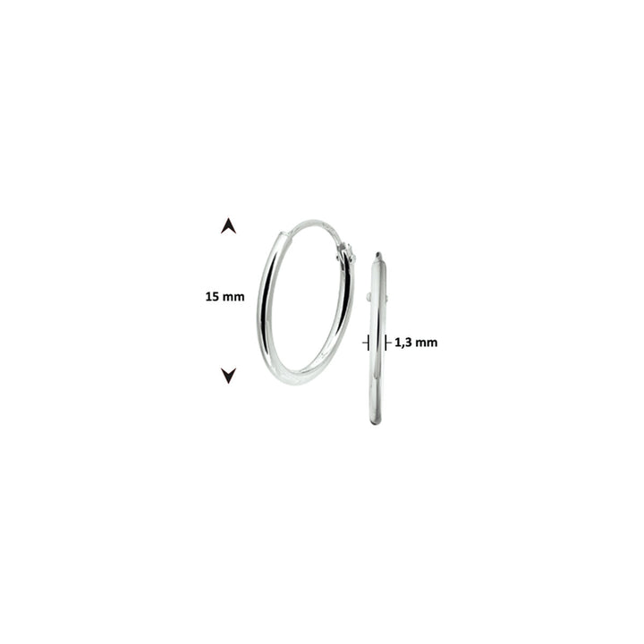 Ohrringe 1,3 mm Rundrohr silberweiß