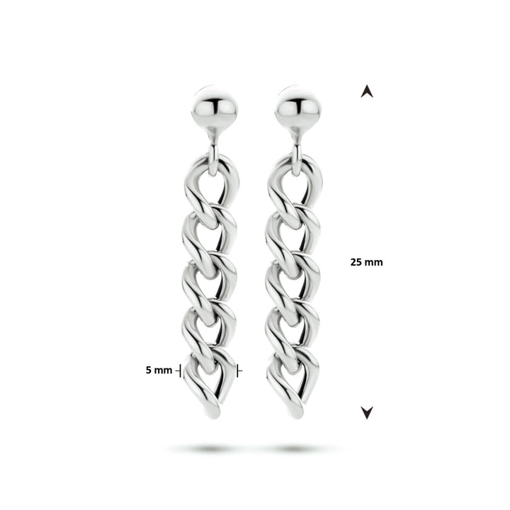 Ohrringe Gliedersilber rhodiniert