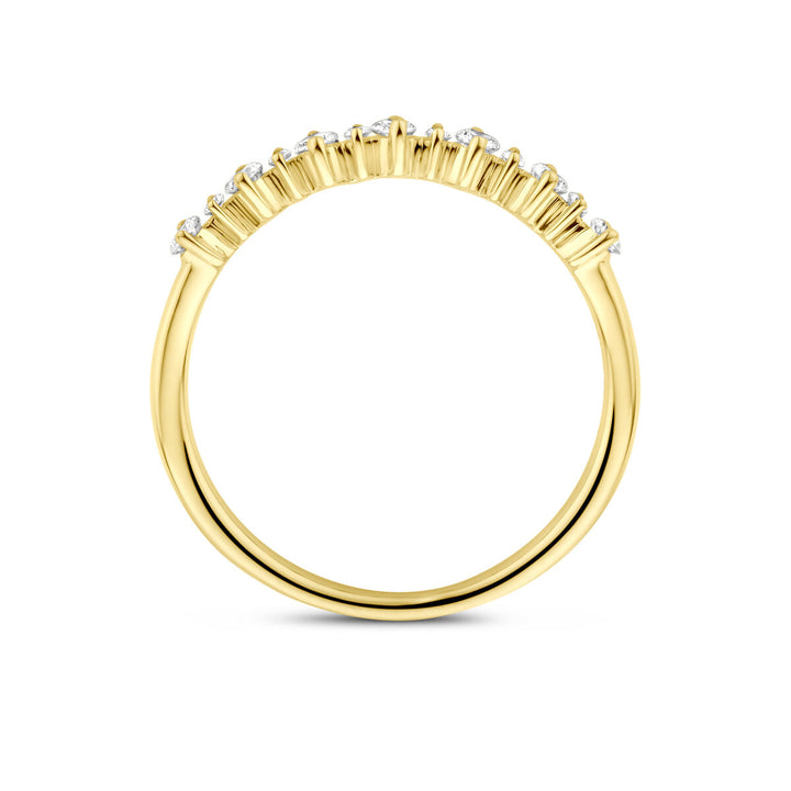 ring lab grown diamant 0.23ct h si 14K geelgoud