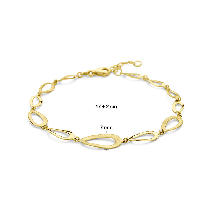 Gold bracelet ladies poly/matte 14K