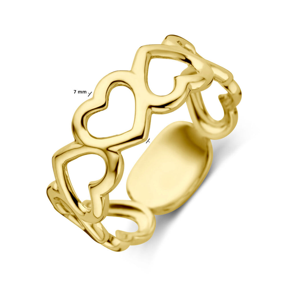 ring hearts 14K yellow gold