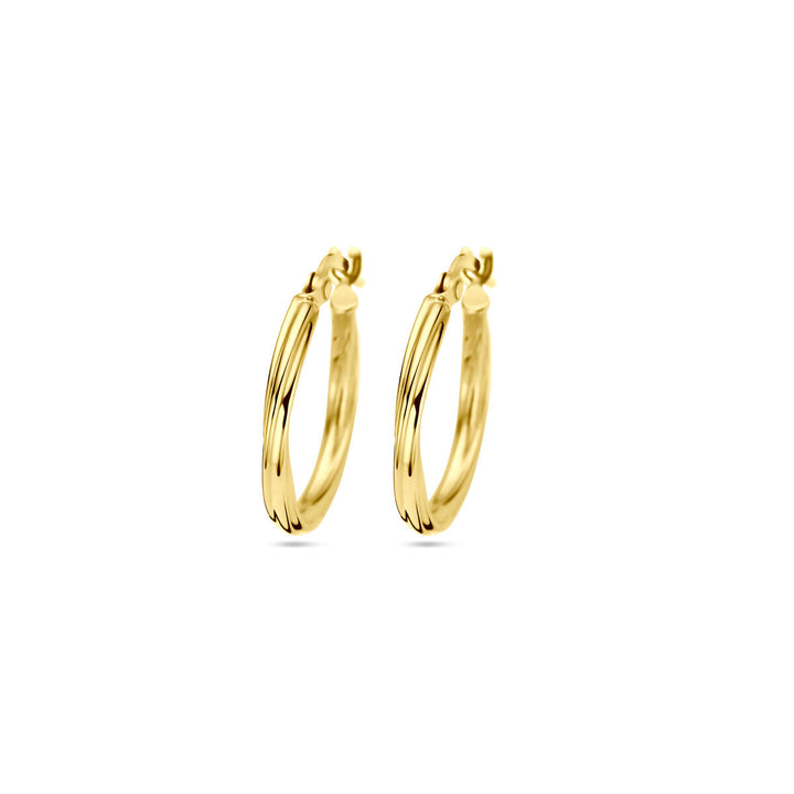 earrings twisted tube 2.0 mm 14K yellow gold