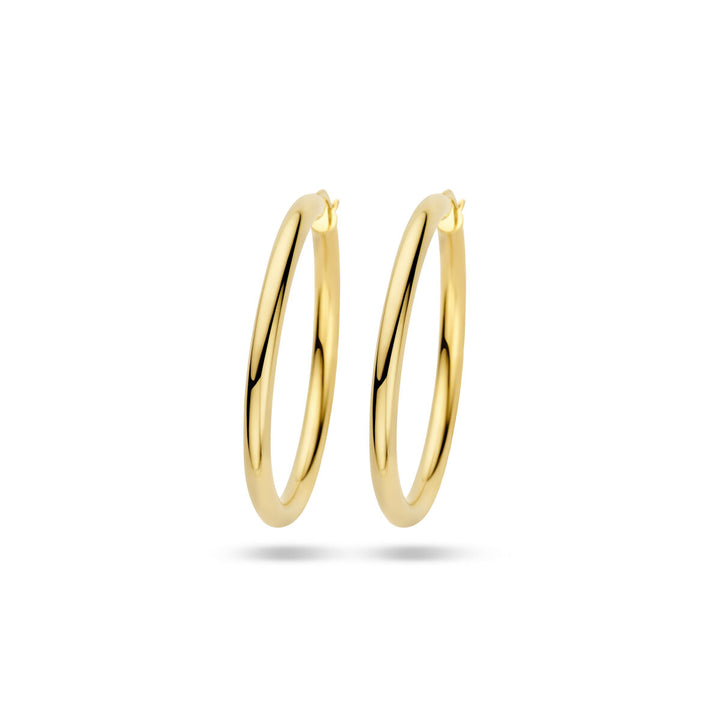 Ohrringe 4,0 mm Rundrohr 14K Gelbgold