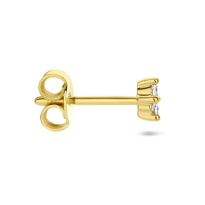 ear stud diamond 0.02ct h p1 per piece 14K yellow gold