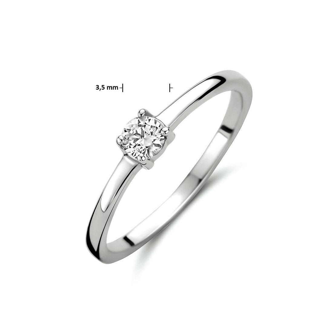 ring zirconia 14K white gold