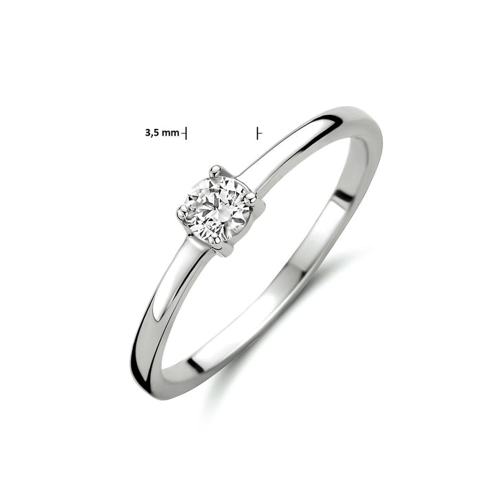 ring zirconia 14K white gold