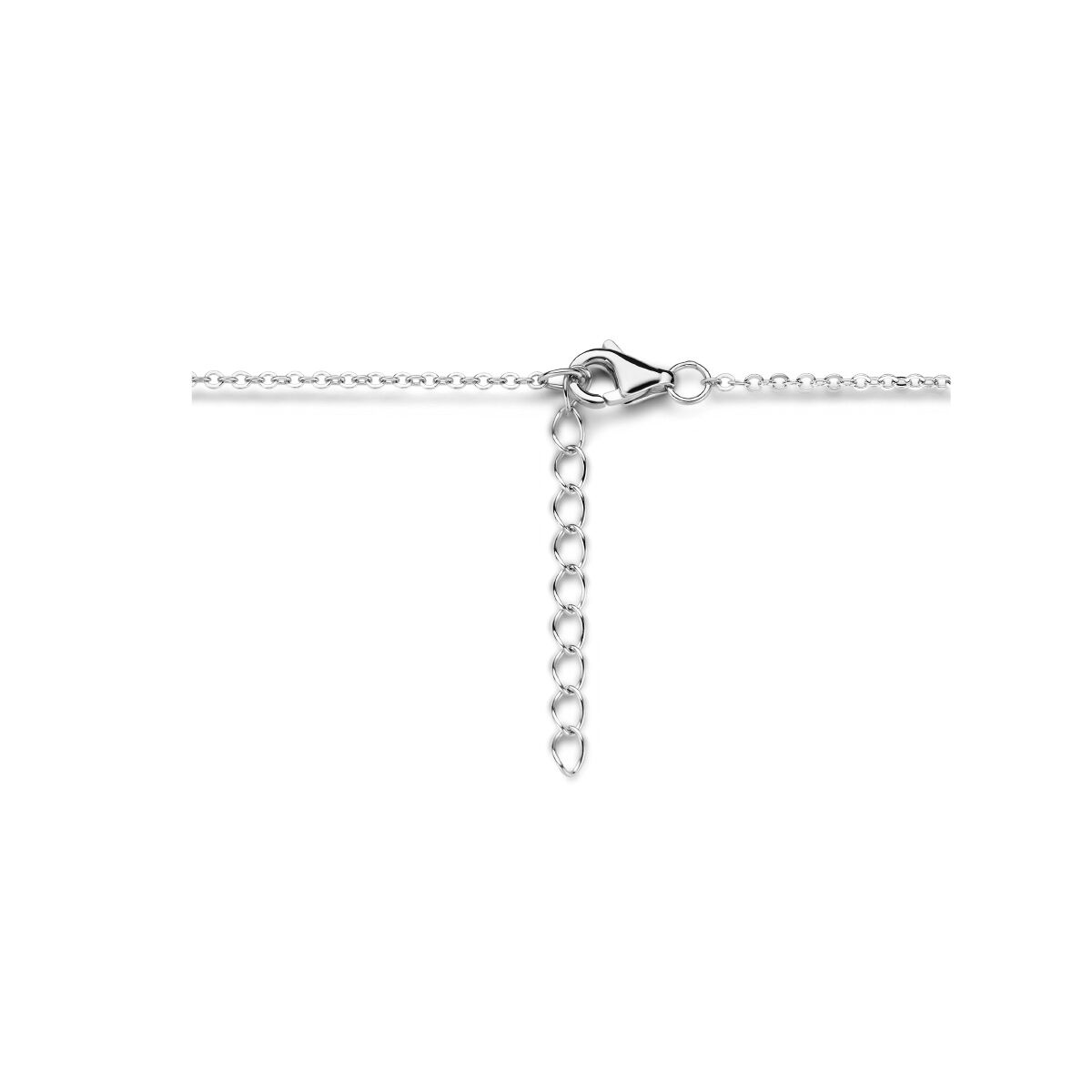 necklace heart and infinity 42 + 3 cm silver rhodium plated