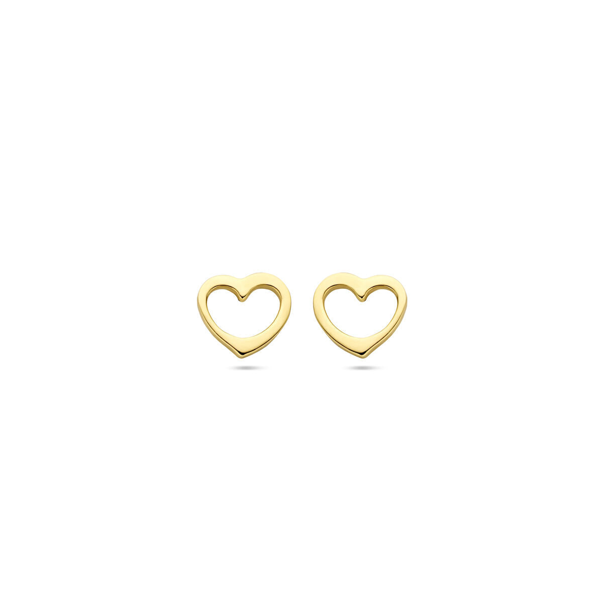 oorknoppen hartje 5 mm 14K geelgoud