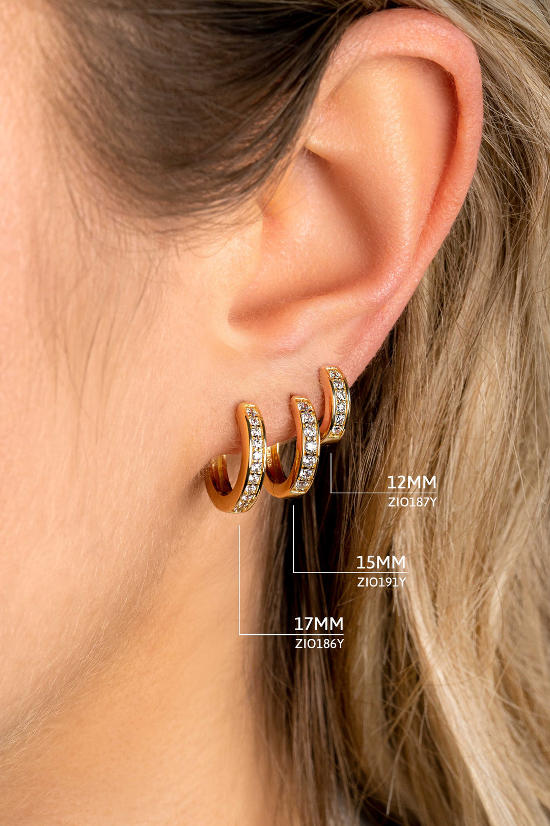 Zinzi Earrings Gold Plated Zio191 Y
