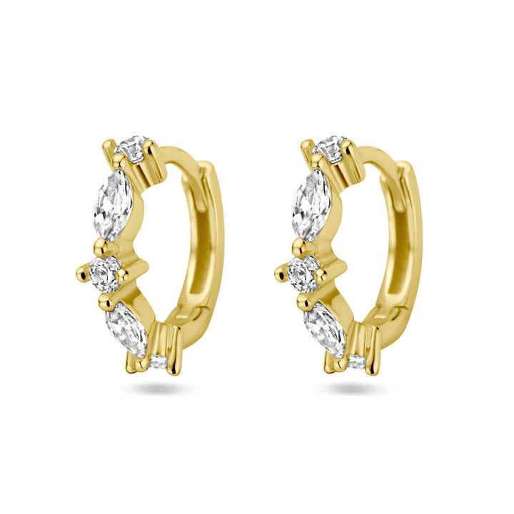 Ohrhänger Zirkonia 1 Mikron Silber vergoldet (gelb)