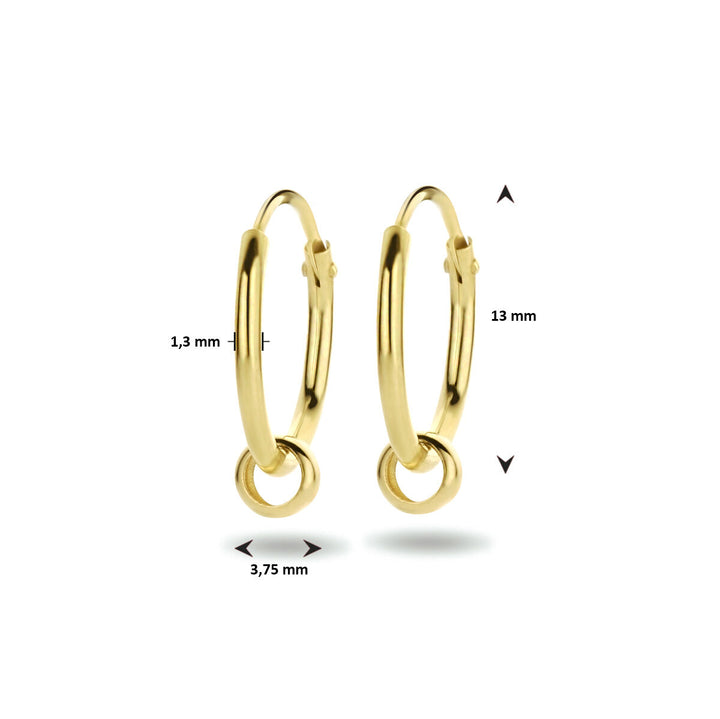 oorringen ringetje 14K geelgoud